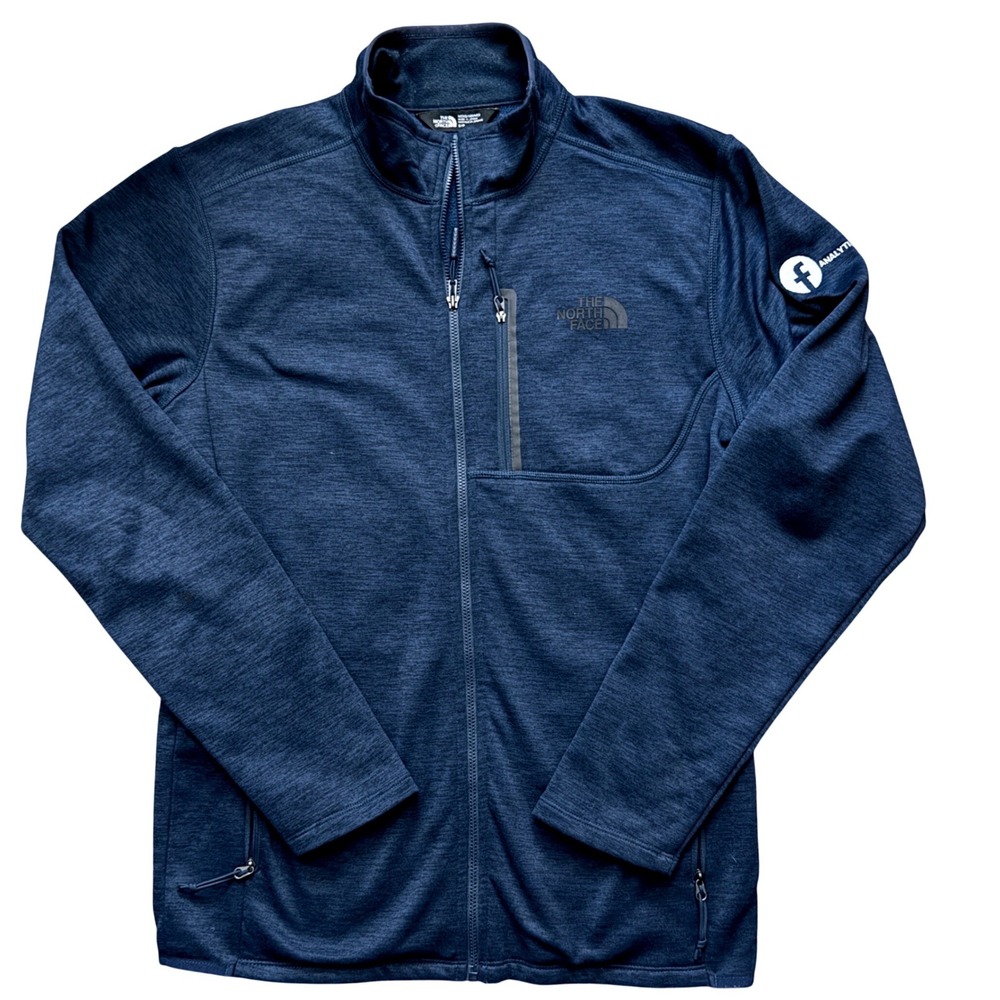 The North Face Mens  Full Zip Fleece Jacket Navy Blue Small FF22